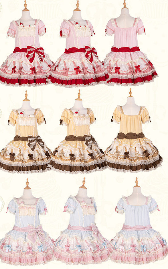 【受注予約1/26まで】Sweet Cup Cake ローウエストワンピース