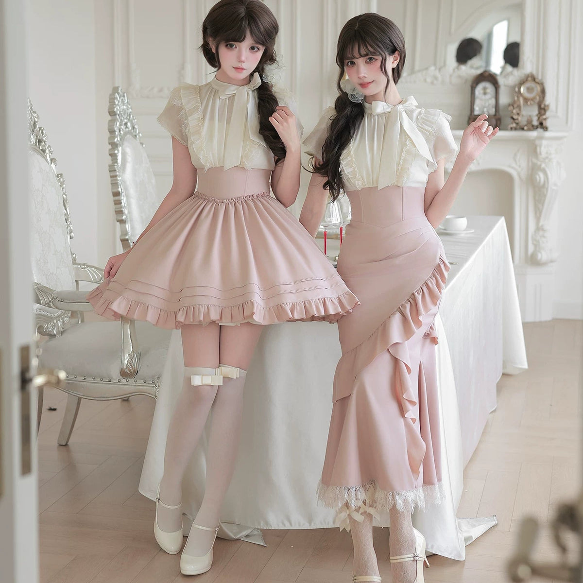 Milky Rose フェイクレイヤードミニワンピース