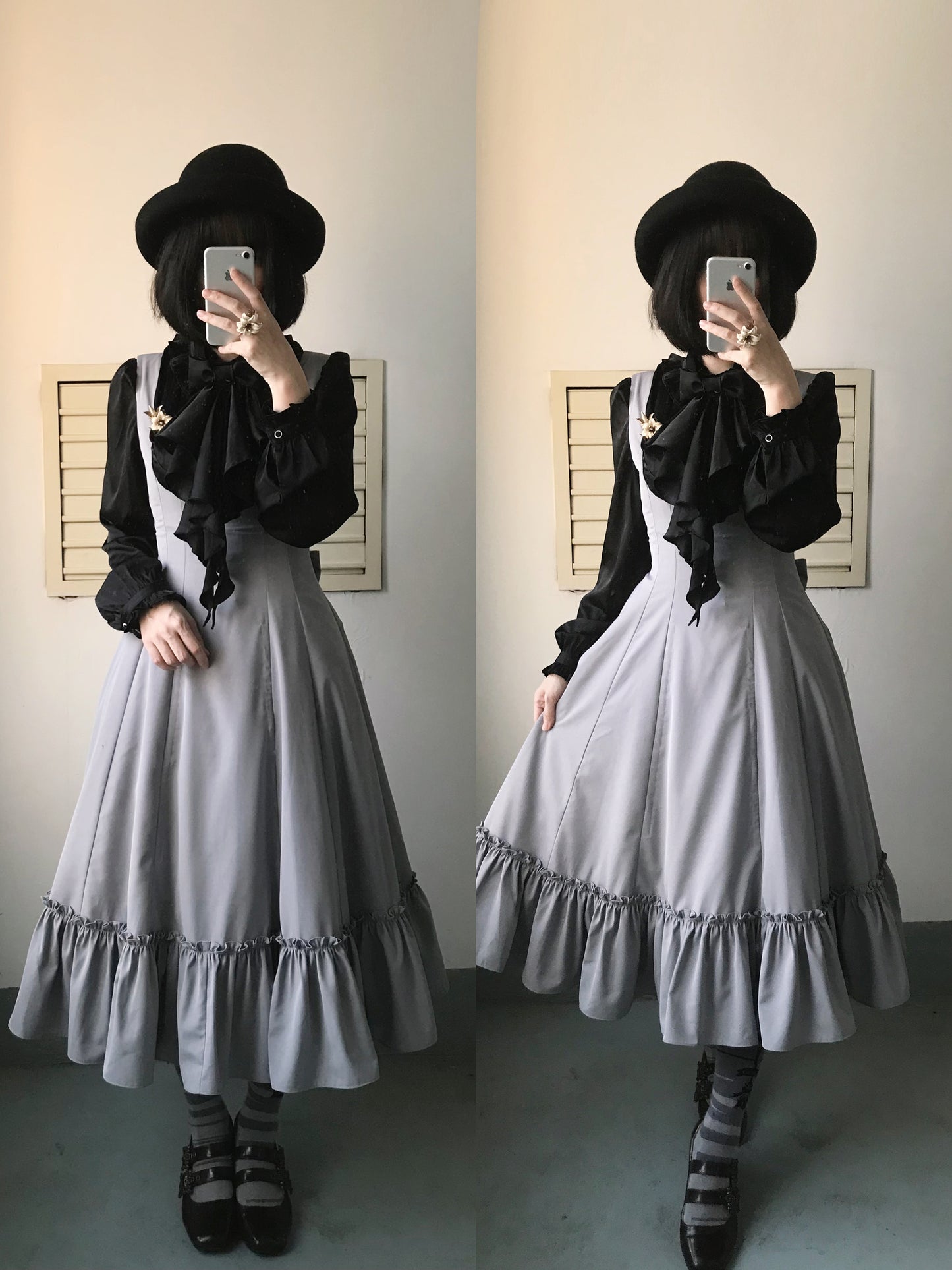 【受注予約12/3まで】Monochrome Reverie ジャンパースカート・無地