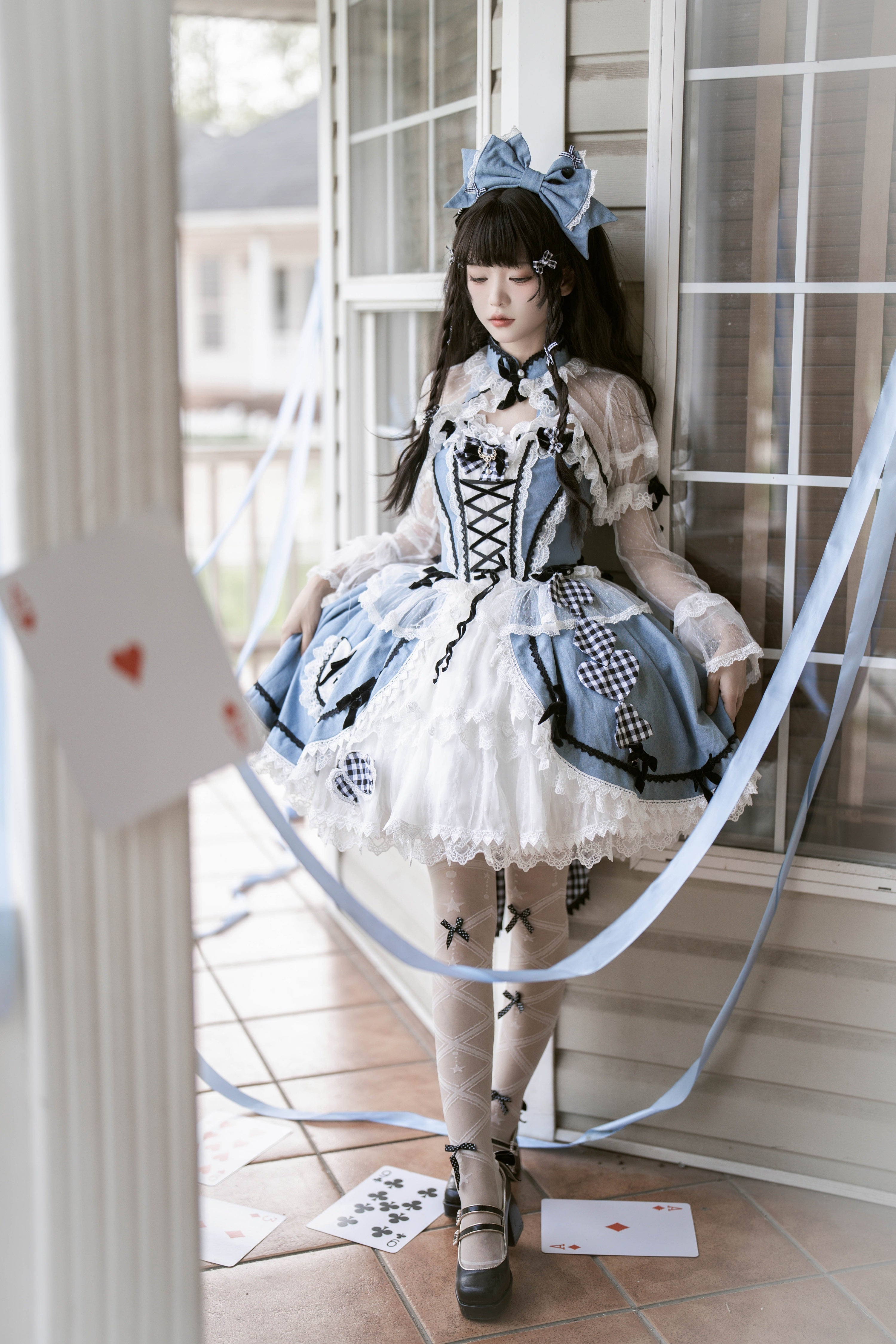 Alice in China  ハートとチェックのセットアップ