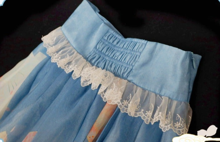 桜の国のアリス 和ロリハイウエストスカートとトップス