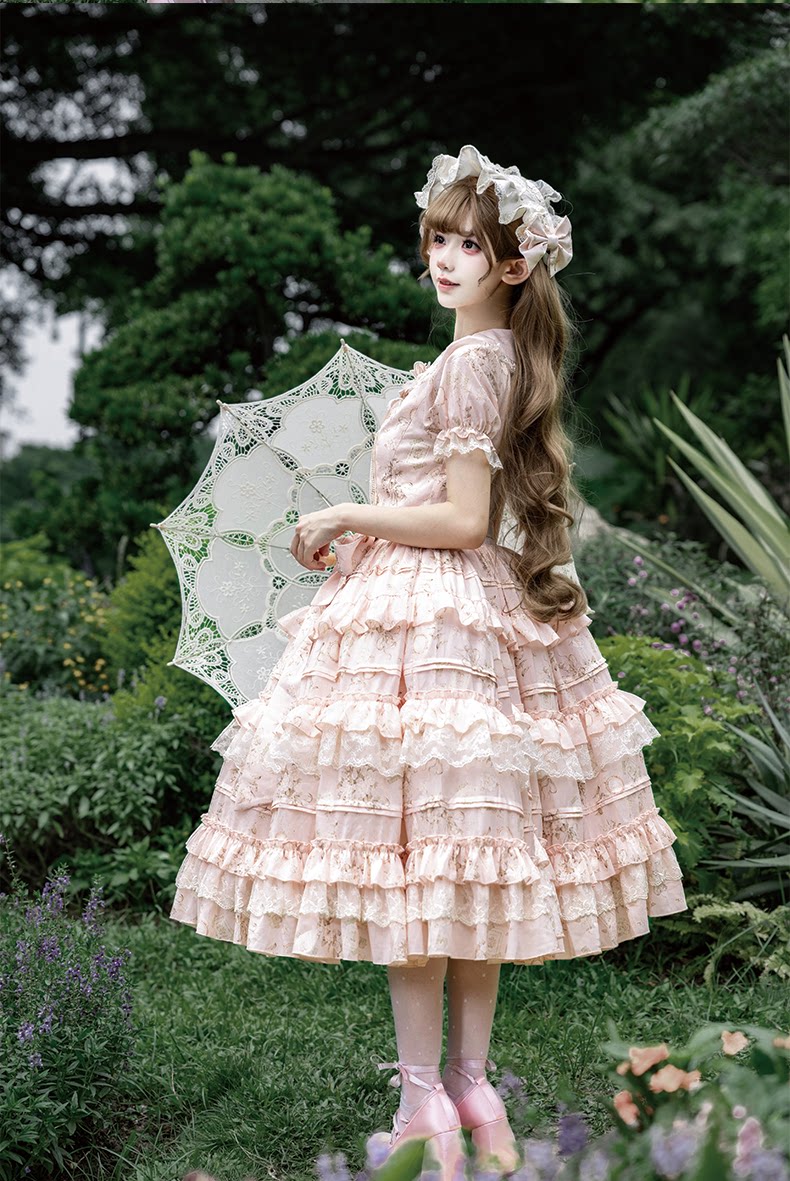 【受注予約9/13まで】Sweet Jasmine 半袖ワンピース