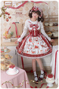 Strawberry Manor プリントジャンパースカート