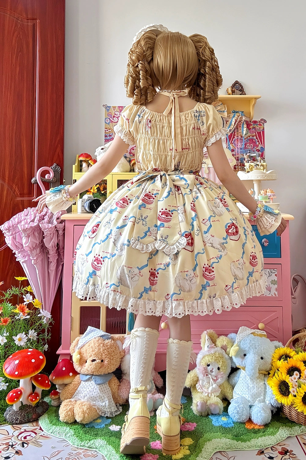 【 予約販売】Sweet Cherry Cat ワンピース