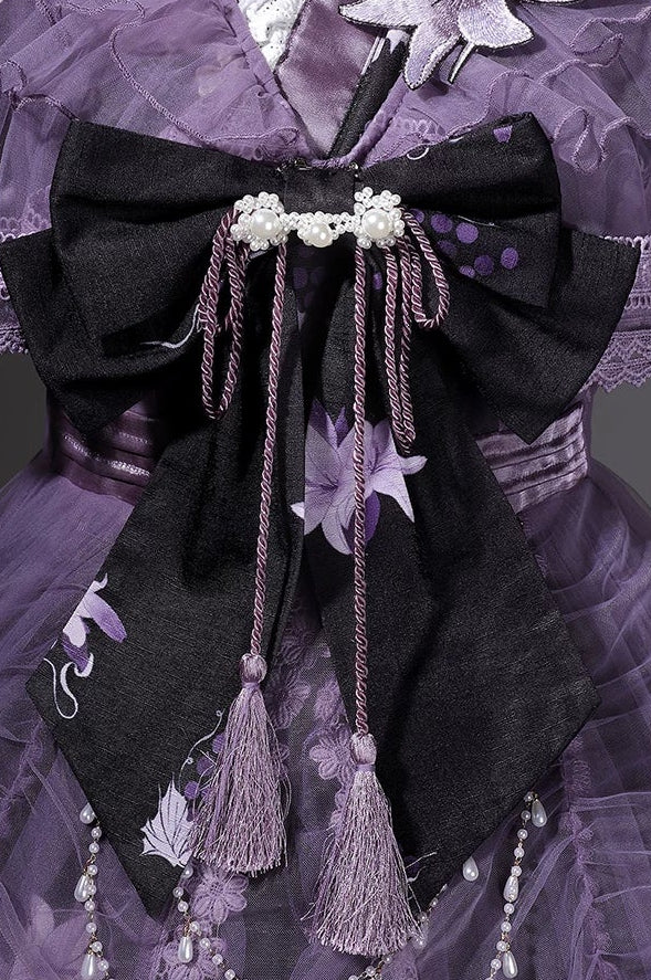 Purple Silk Lily 華ロリドレスセット