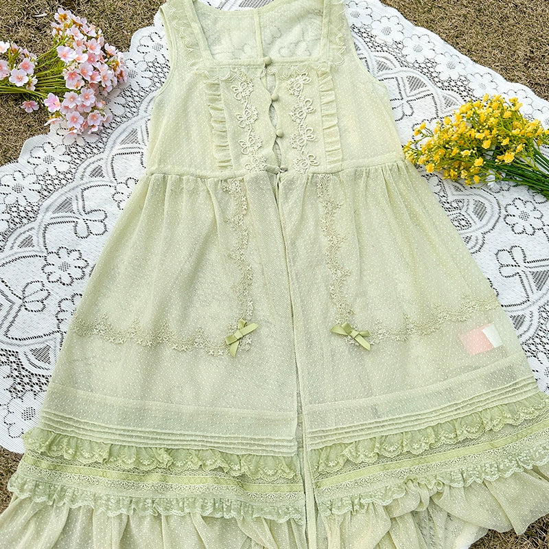 Only available when purchased together [Sales period ended] Fragrant Grass Gilet Apron/Petal Apron