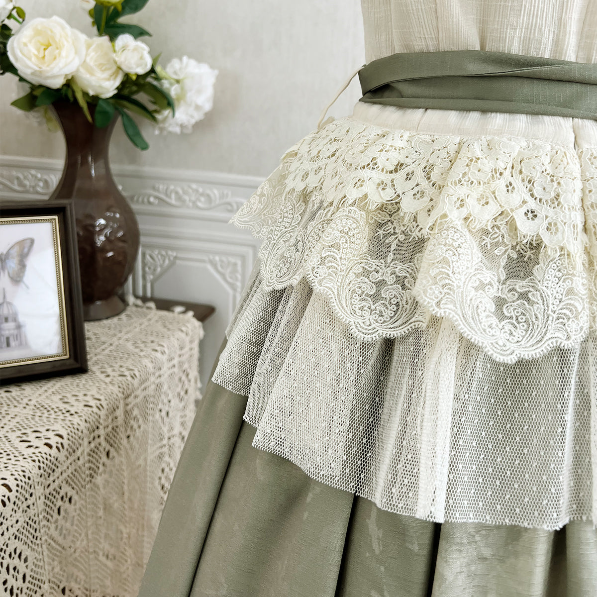 白花 中華風ロングスカートセットアップ