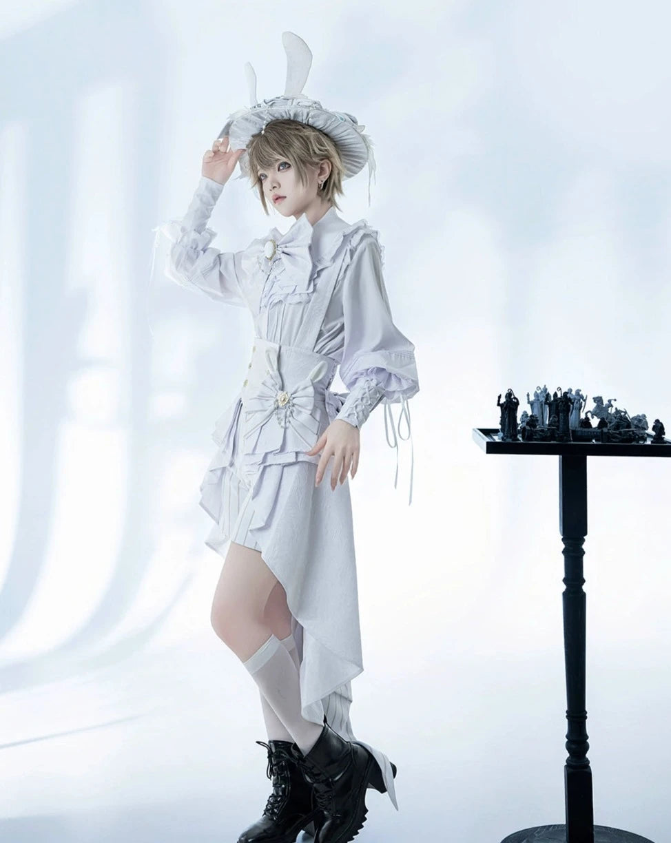 皇子ロリータ コルセット ロリータ 予約販売】Rabbit Theater White Moonlight コルセットベスト