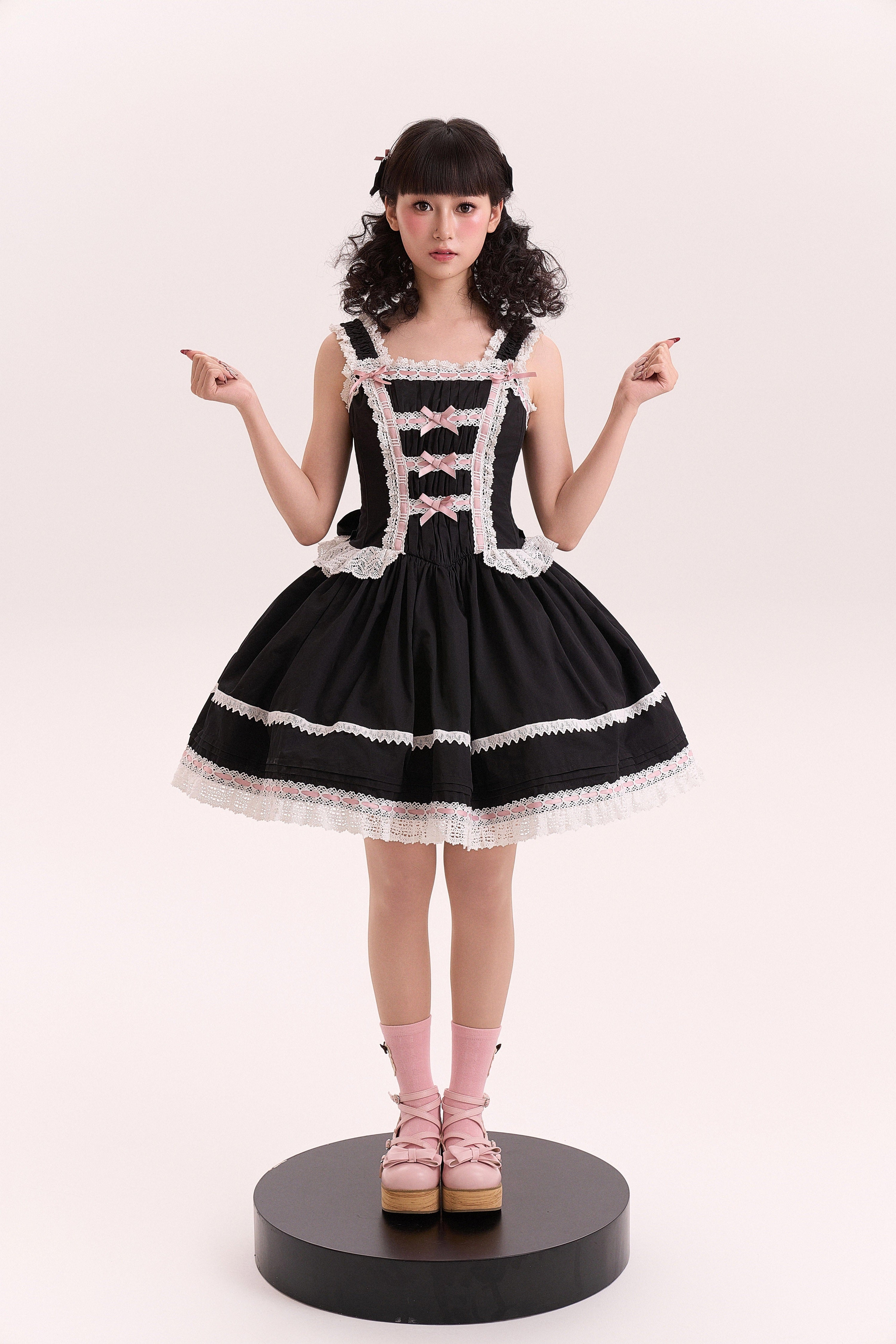 【受注予約5/21まで】Laura's Doll ローウエストジャンパースカート・全4色