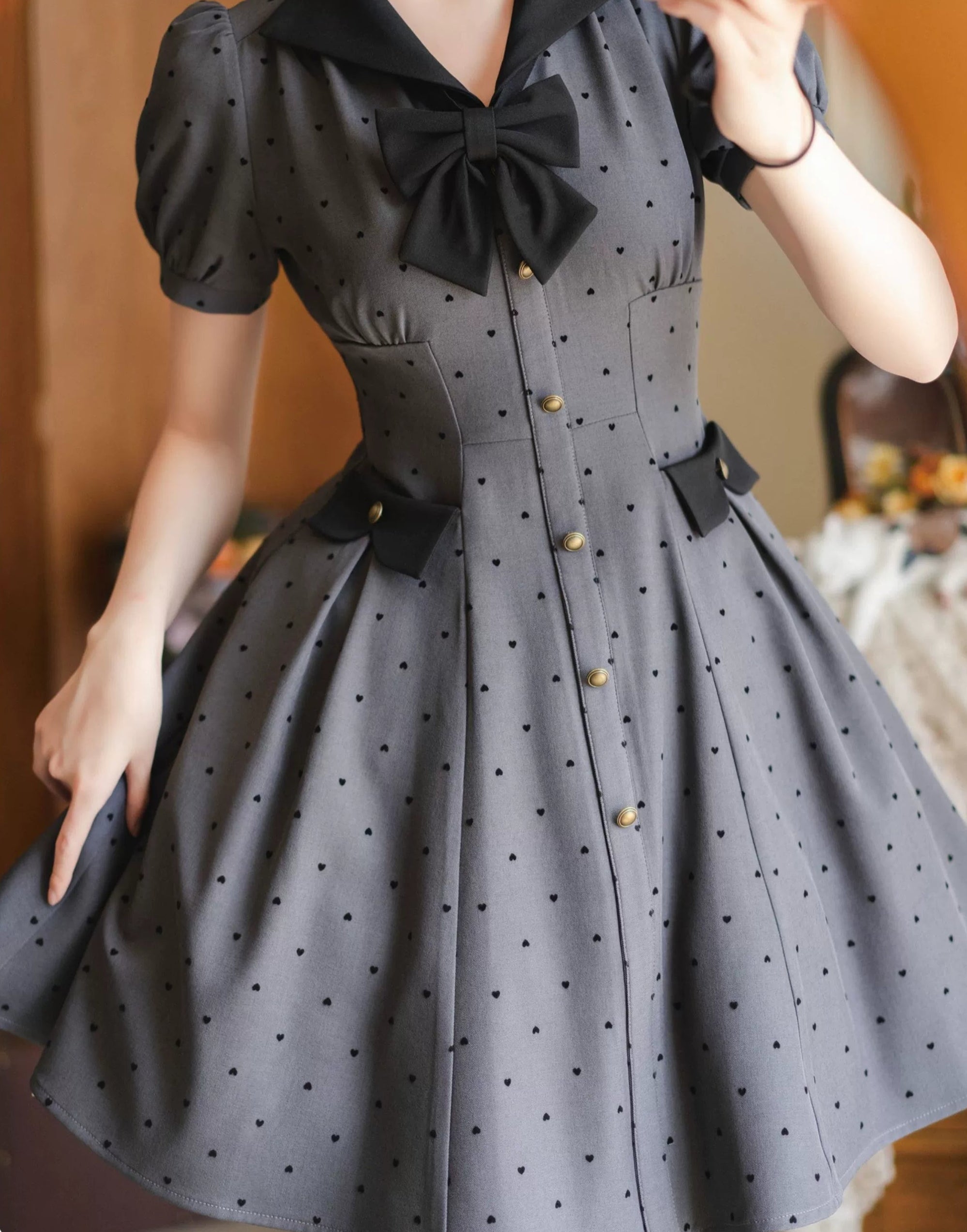 Forest Polka Dot ハートの水玉ワンピース