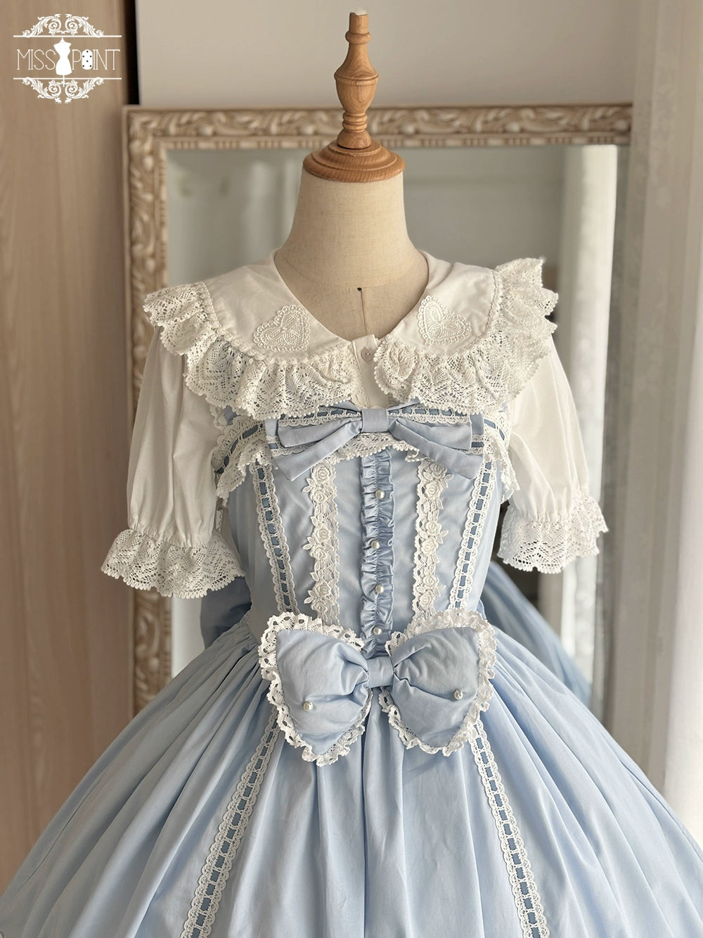 【予約販売】Antique Petal Rabbit うさ耳付き半袖ブラウス