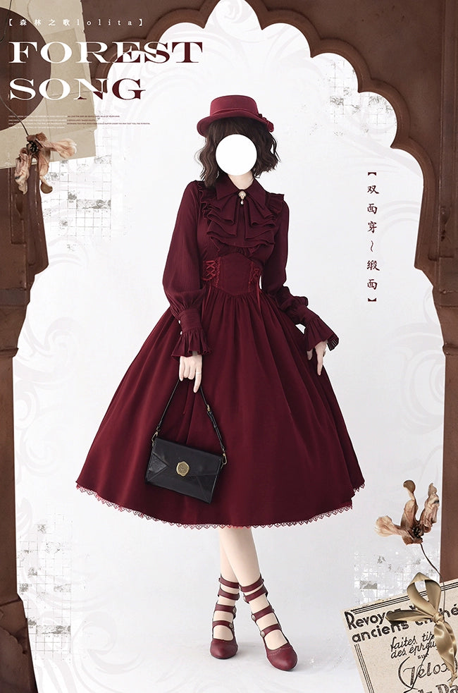 【予約販売】ジャボタイ付クラシカルストライプブラウス