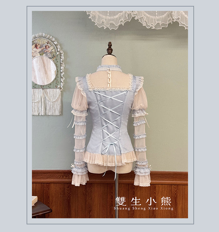 【受注予約4/28まで】Camellia Dream 付け袖付きシアーブラウス