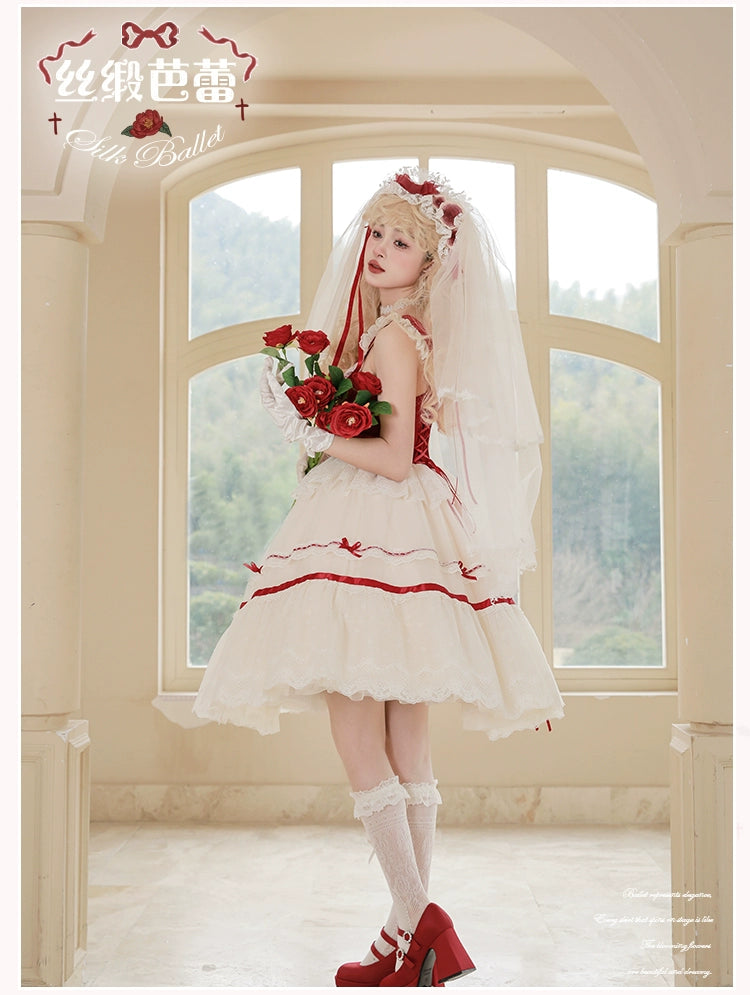 【受注予約1/23まで】Silk Ballet ジャンパースカート・ミドル丈