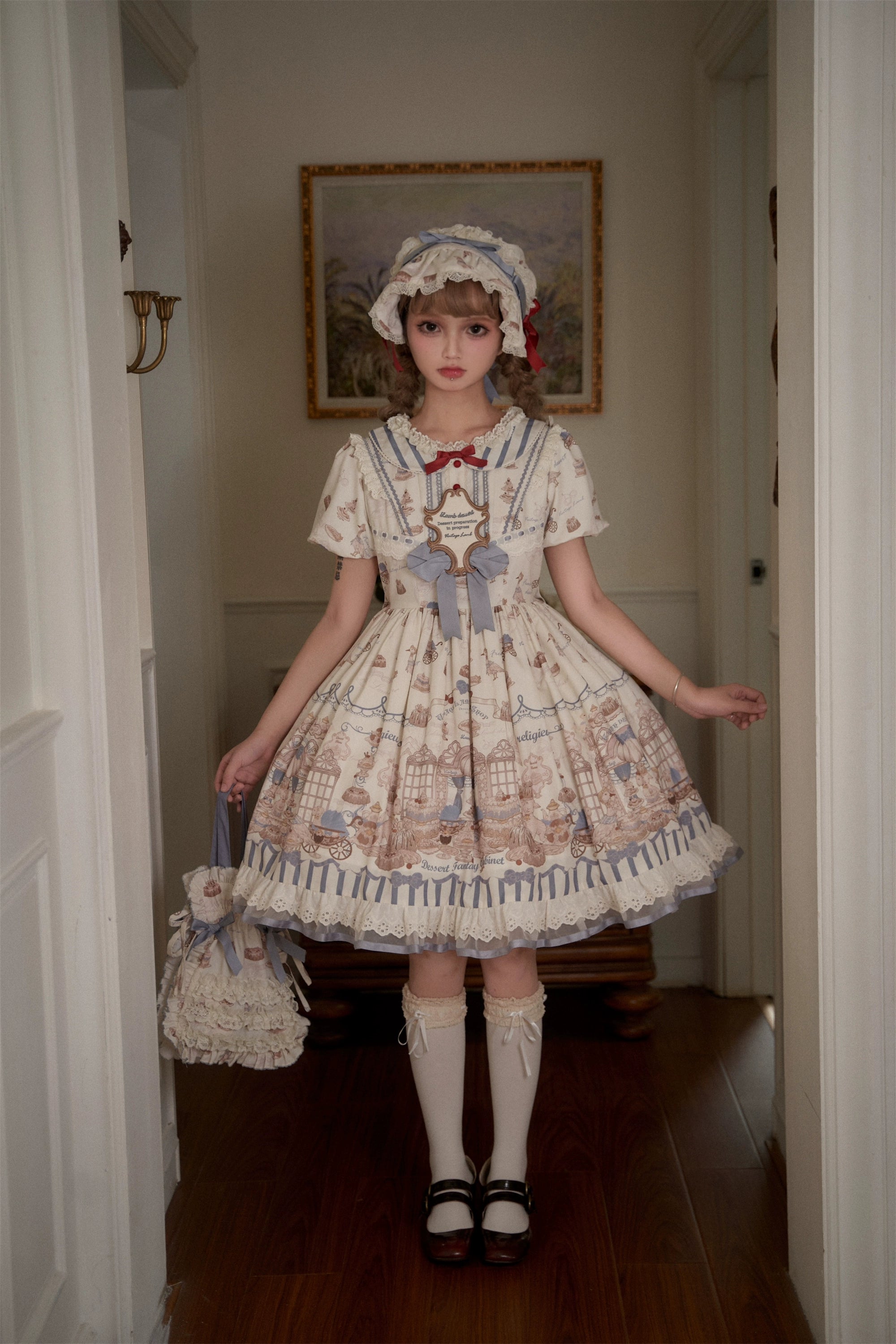 Antique Dessert Room 半袖ワンピース