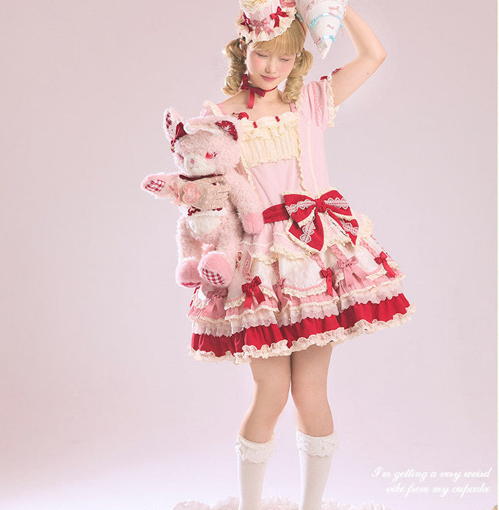 【受注予約1/26まで】Sweet Cup Cake ローウエストワンピース