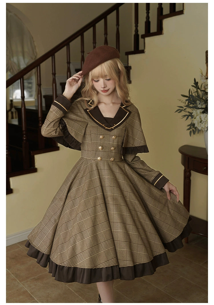 Baker Street Past detective check dress