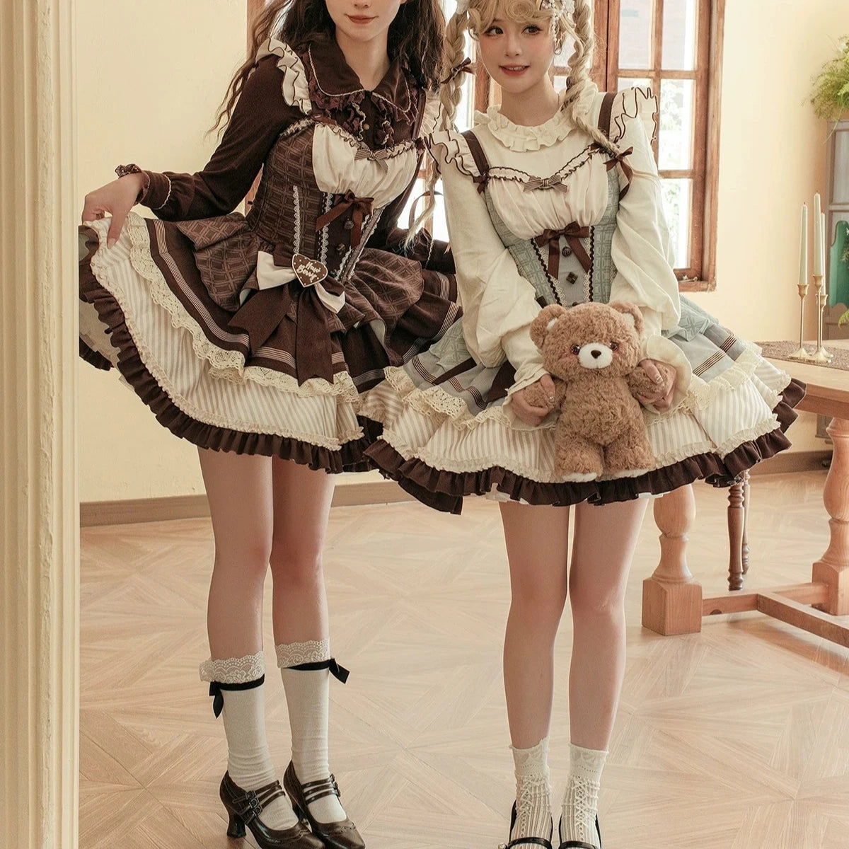 [Resale/Pre-orders available until 3/9] Mellow Mint Chocolate Jumper Skirt and Ribbon Headband