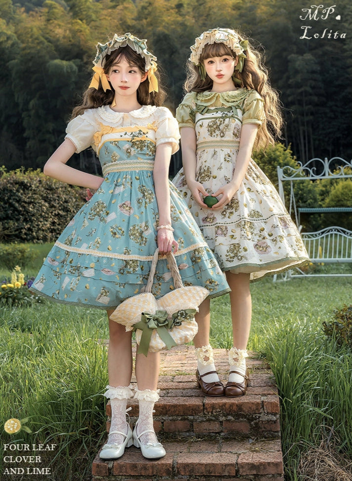 【受注予約5/18まで】Four Leaf Clover and Lime ジャンパースカート