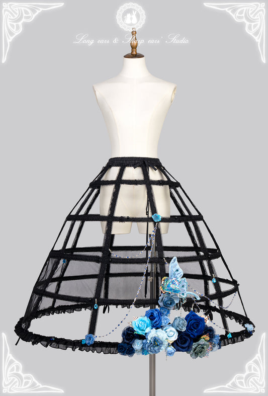 【受注予約12/29まで】夜吻蝶舞  鳥かごパニエ