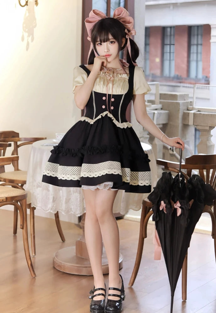 Sweetheart fake layered dress