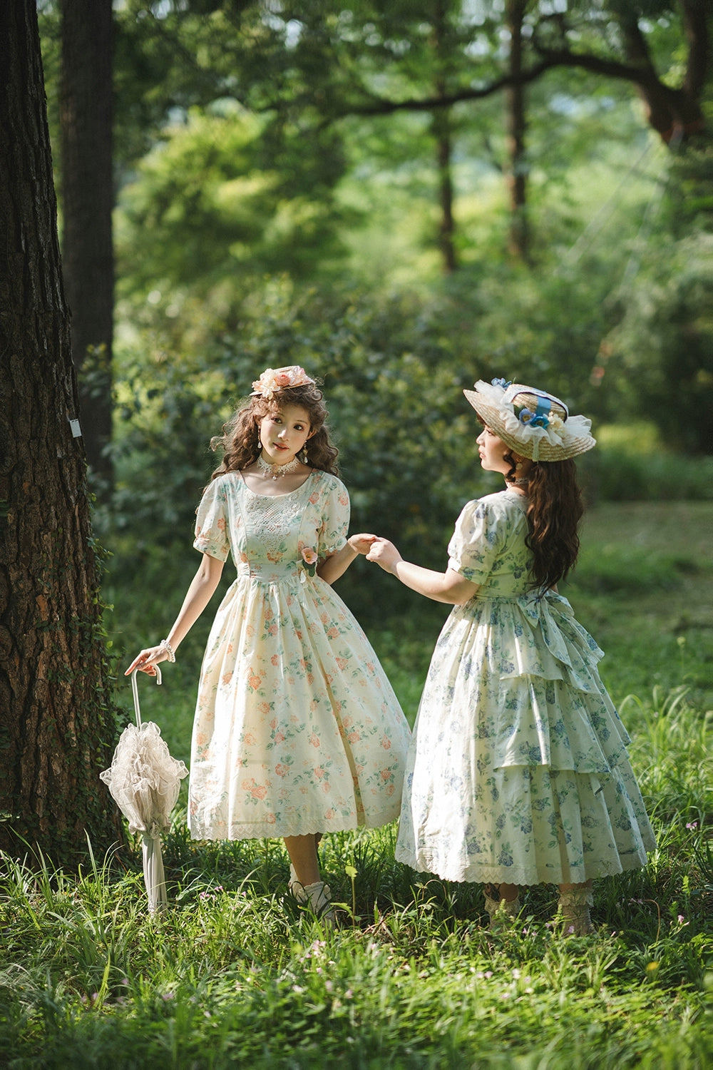 【予約販売】Rose Song ヴィンテージデザイン半袖ワンピース