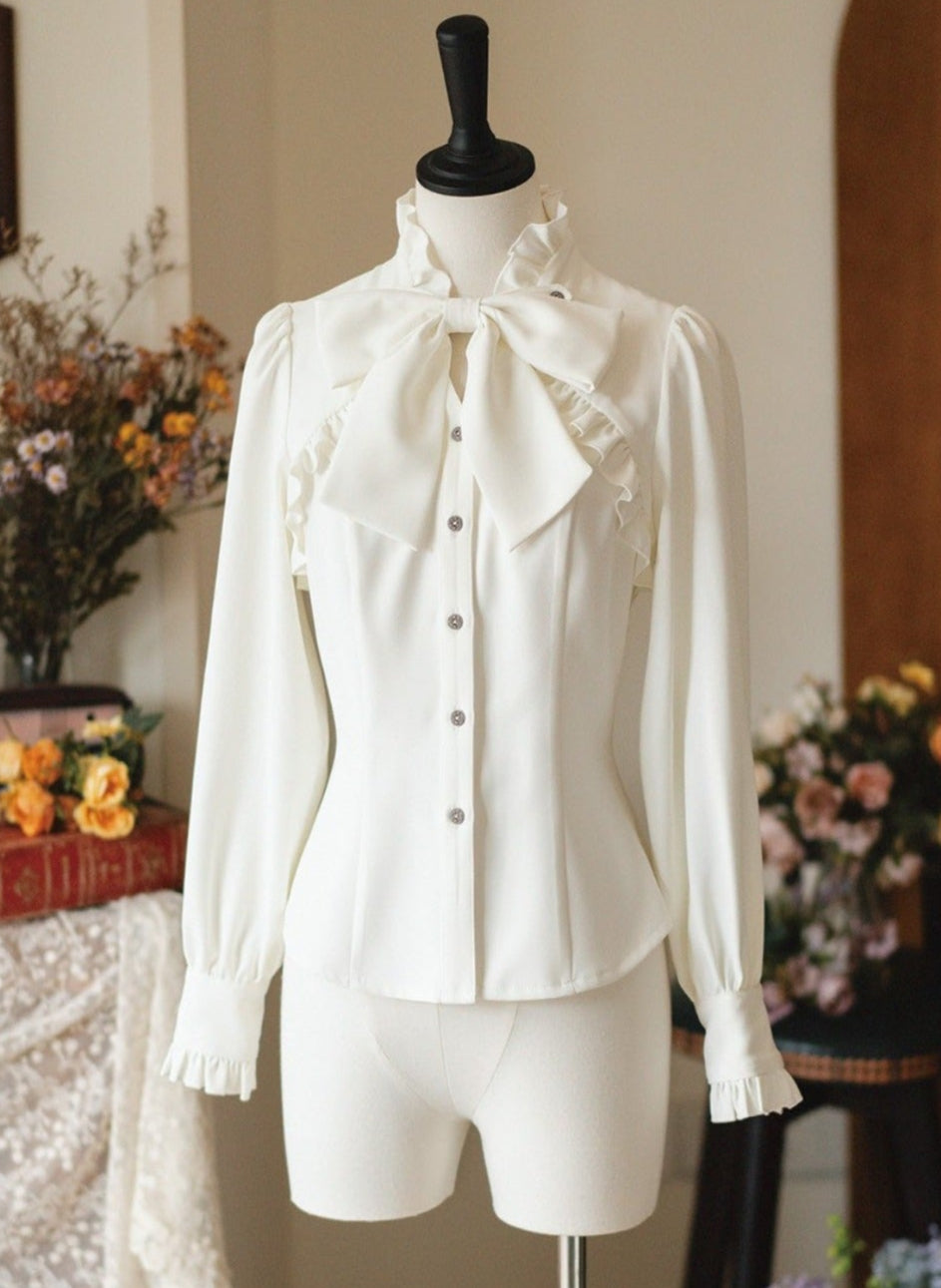 [Pre-order] Forest Letter Elegant Blouse [Buy together for 20% off]