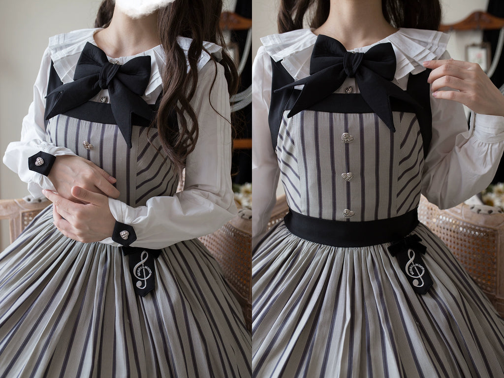 [Pre-orders available until 11/7] Twilight and Nightfall Striped Jumper Skirt
