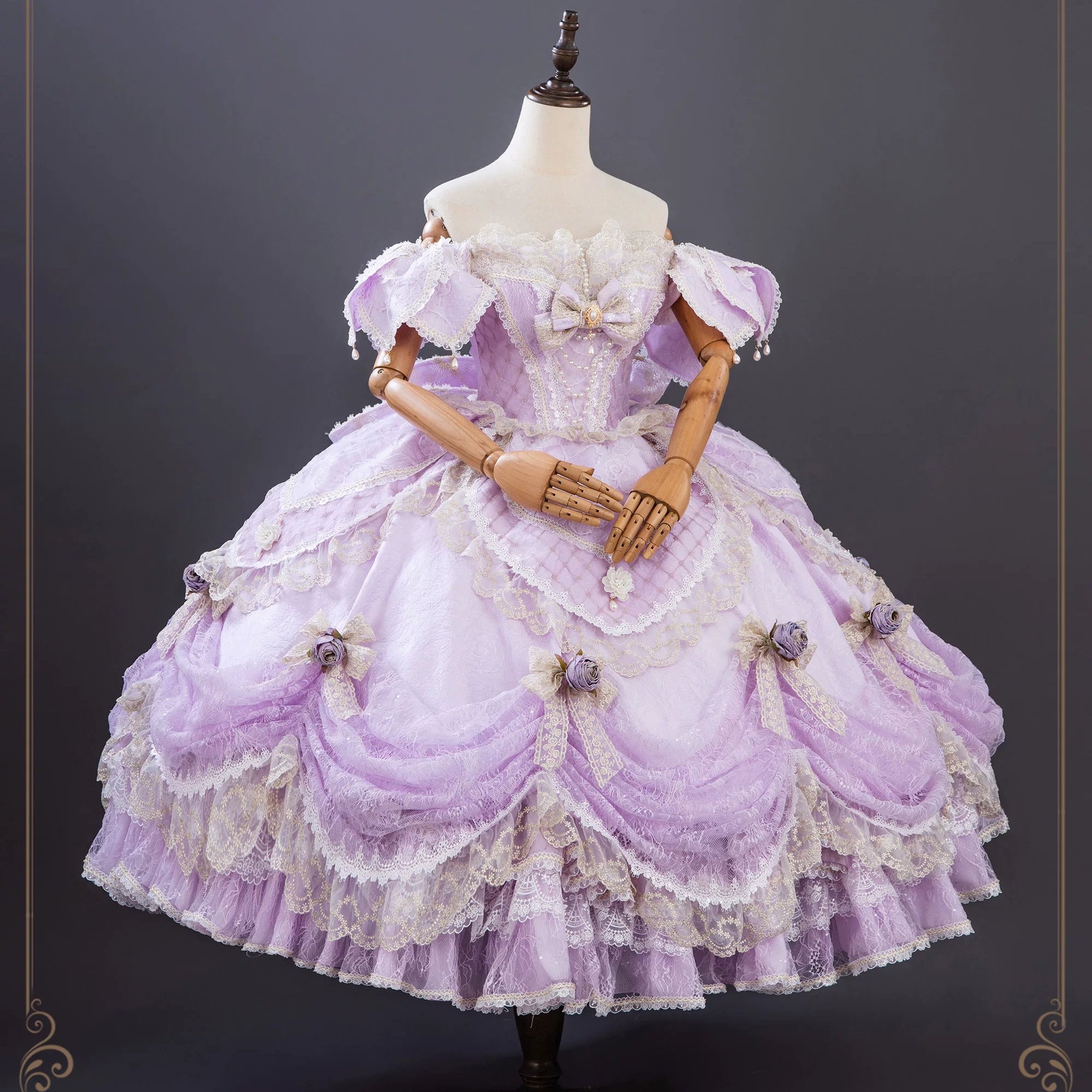 【受注予約9/16まで】With Bell プリンセスドレス ショート丈・パープル