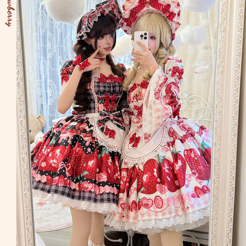 Dream to Strawberry  プリントワンピース
