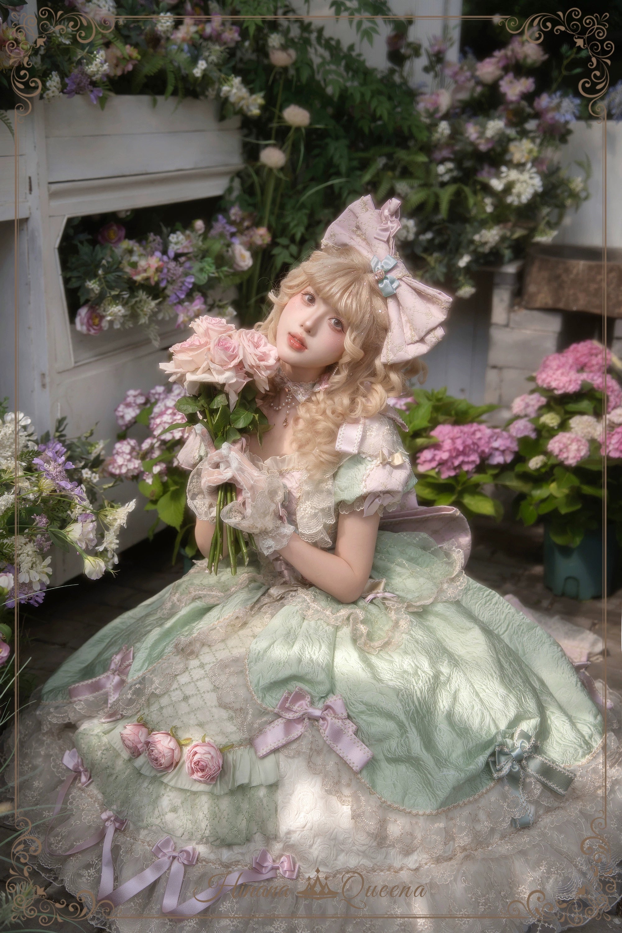 Mirror Snow White プリンセススイートドレス・パステルグリーン