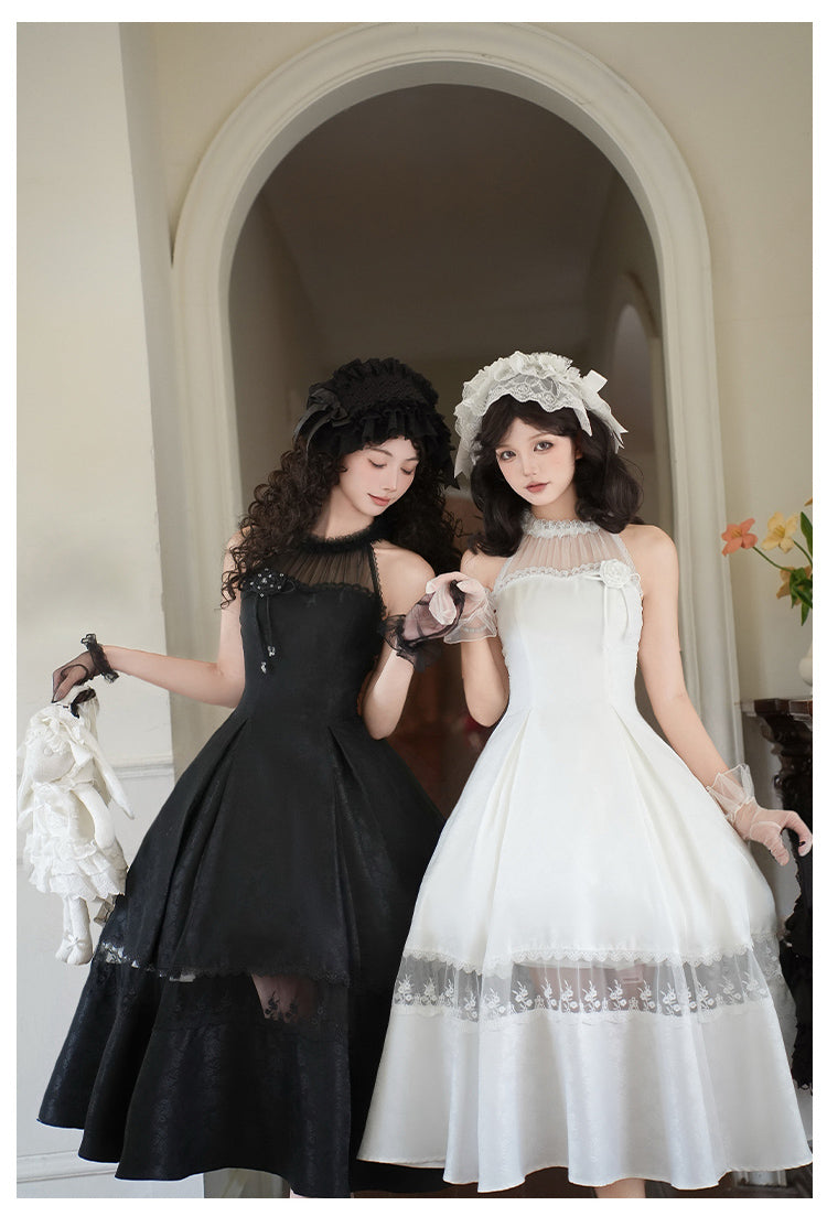 ローズジャガードホルターネックワンピース 単品・セット