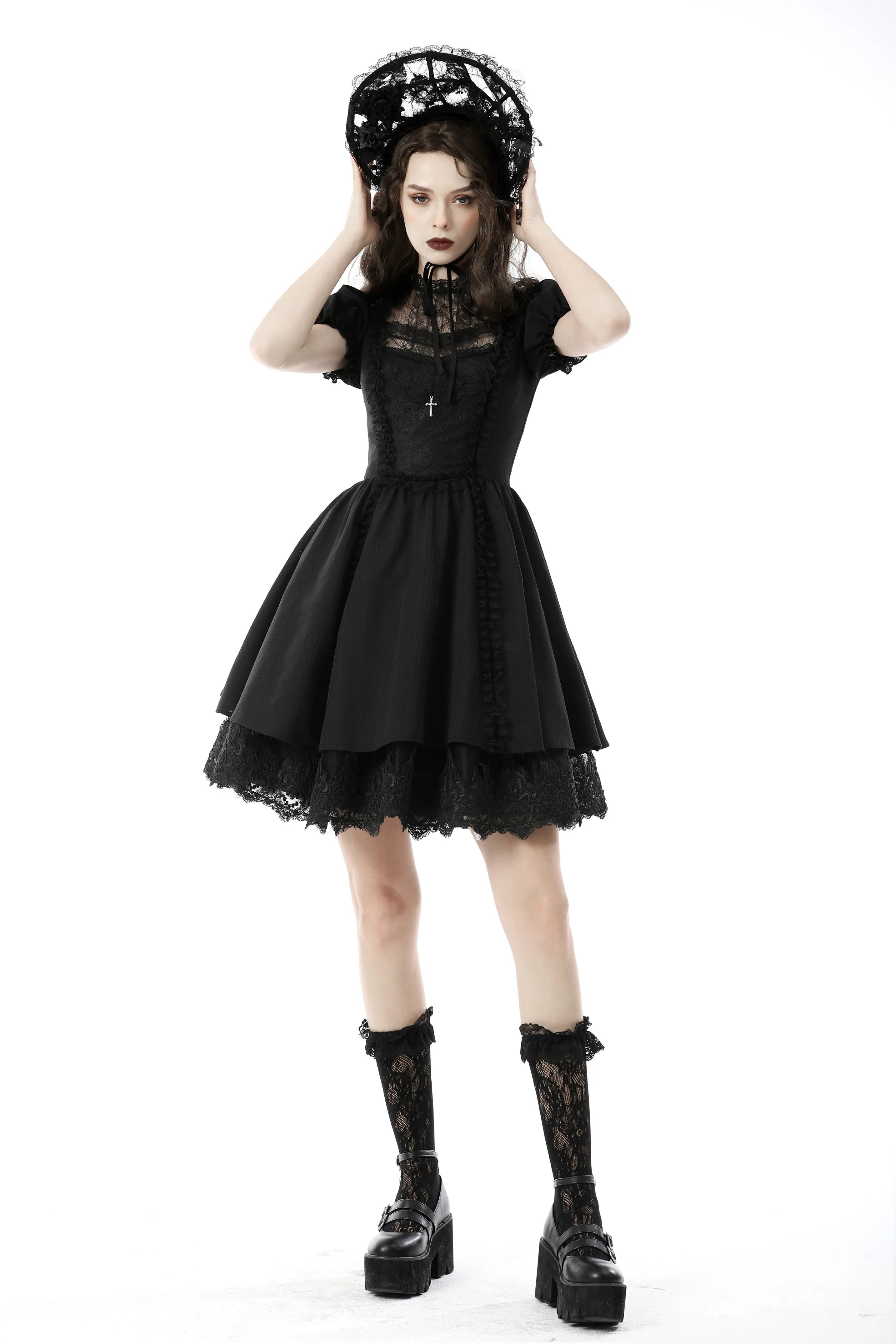 【Dark in Love】パフスリーブ ゴシックロリータ ドールワンピース
