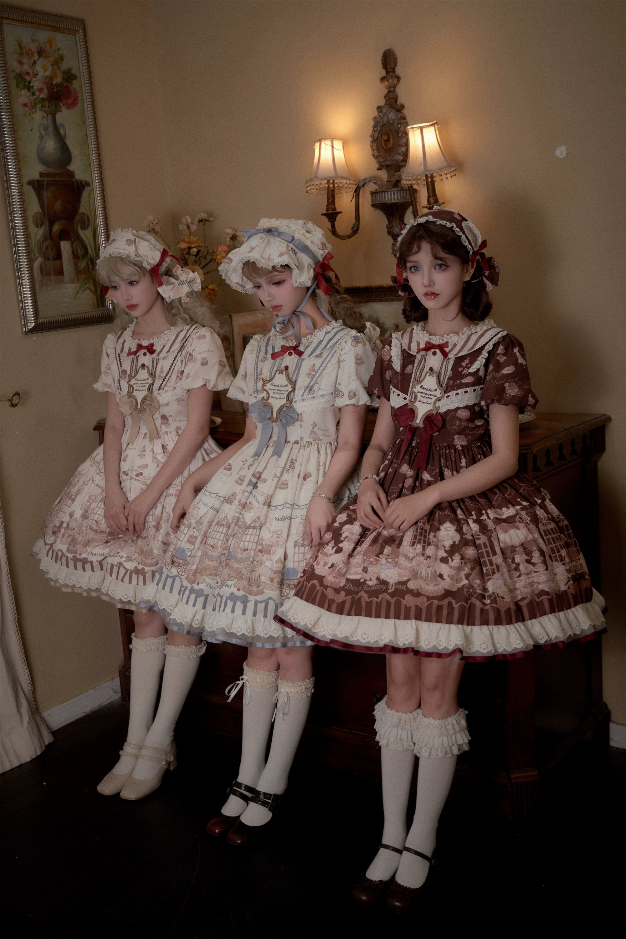 Antique Dessert Room 半袖ワンピース