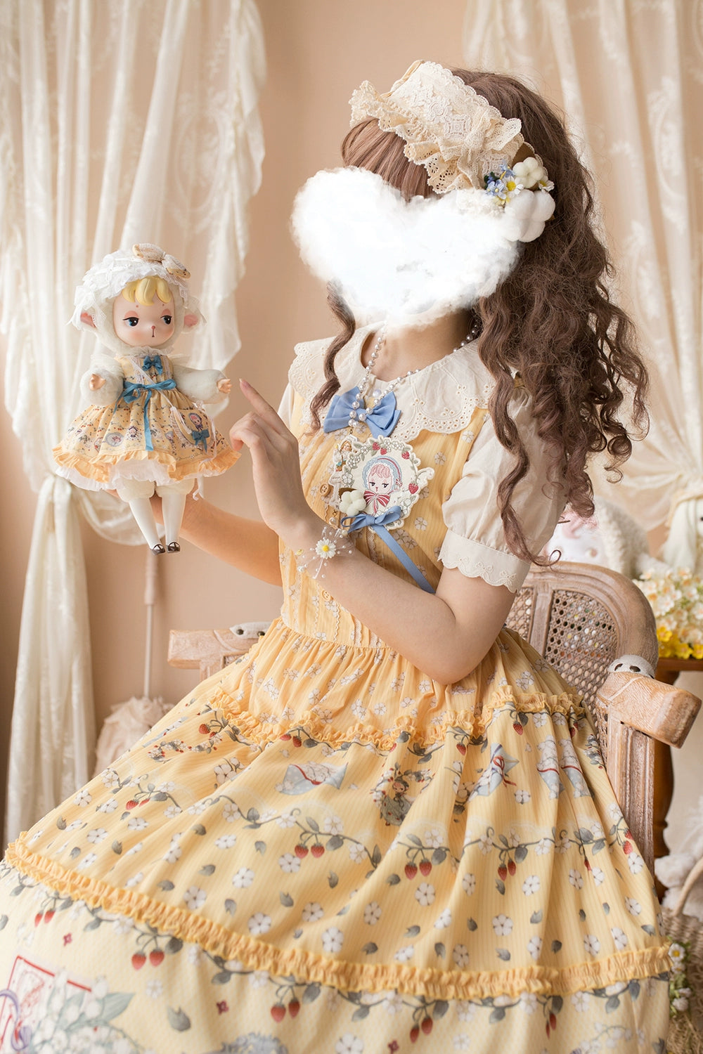 [Pre-orders available until 2/19] Sweetie Sheep Print Jumper Skirt