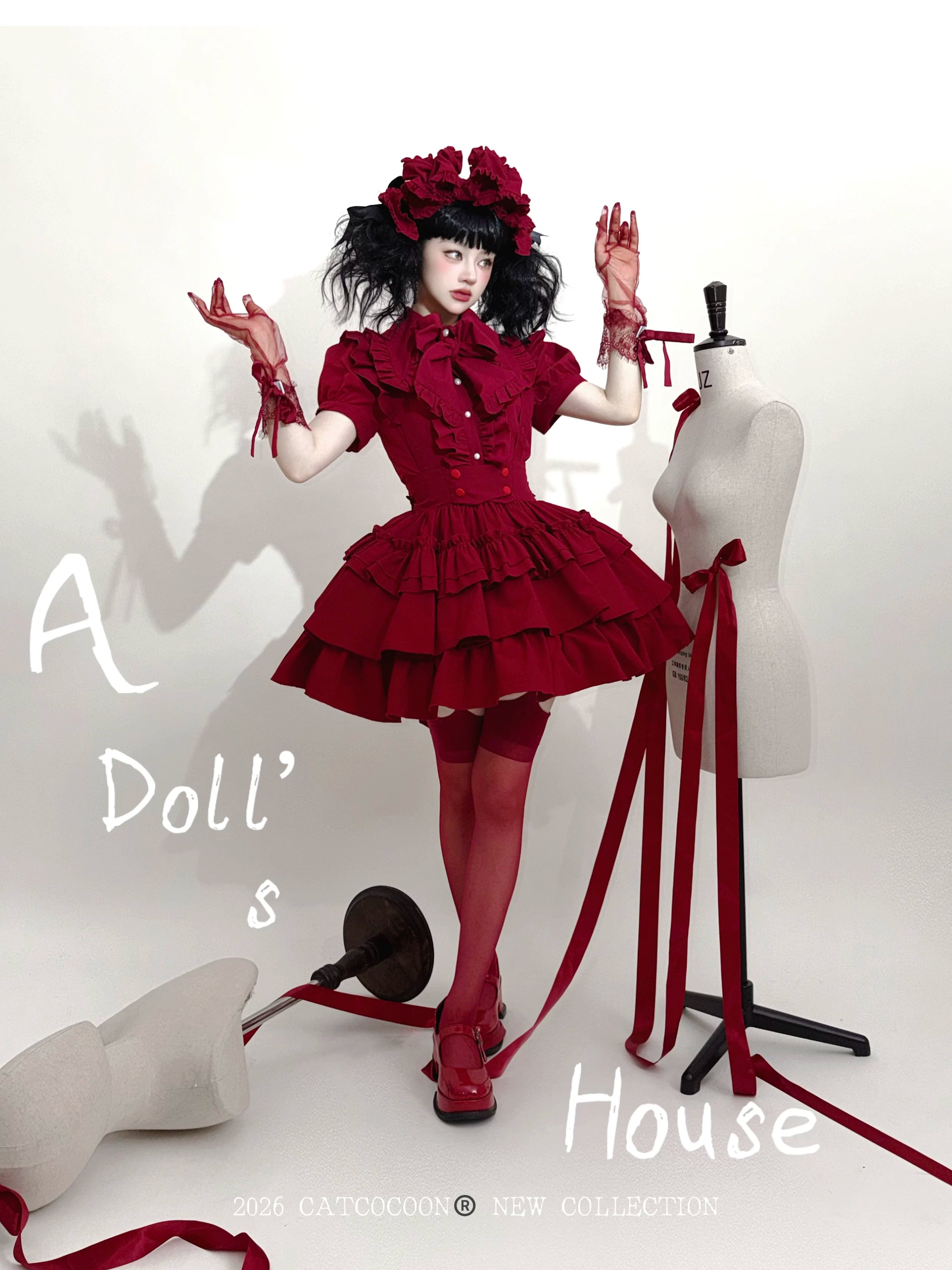 Doll's House フリル半袖ブラウス 全3色