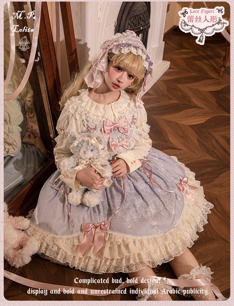 【再販・受注予約12/23まで】Lace Figure プリントジャンパースカート