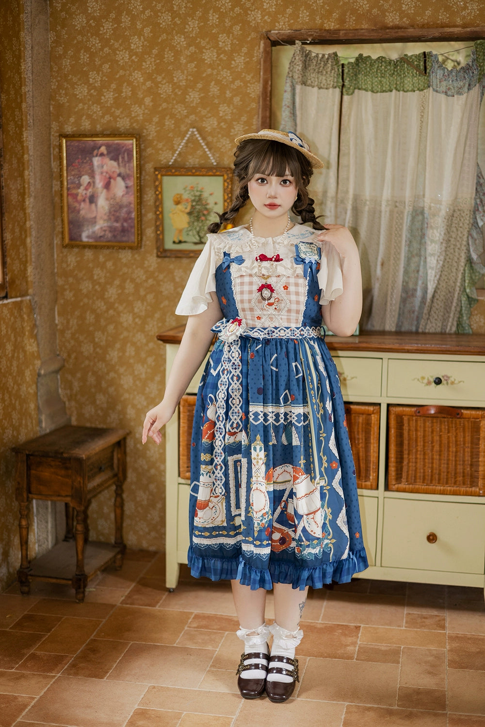 【予約販売】Picnic Tea Party ジャンパースカート