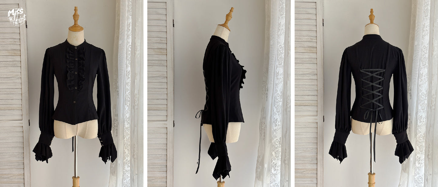 【受注予約1/7まで】領主貴族のゴスロリ フリルブラウス