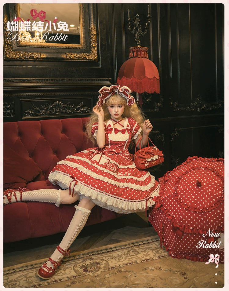 【受注予約6/11まで】Bow Rabbit 水玉ワンピース・全5色