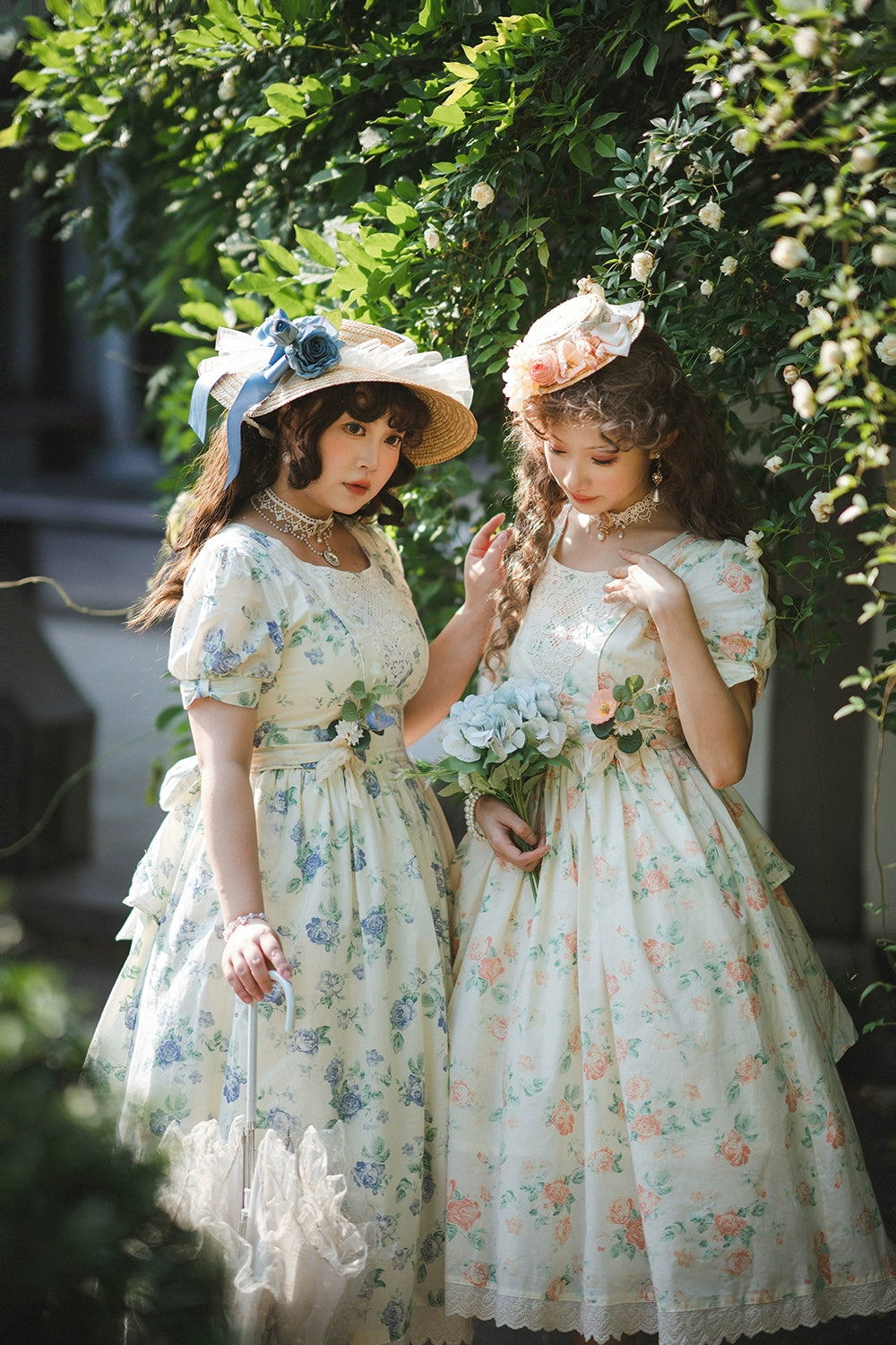 【予約販売】Rose Song ヴィンテージデザイン半袖ワンピース