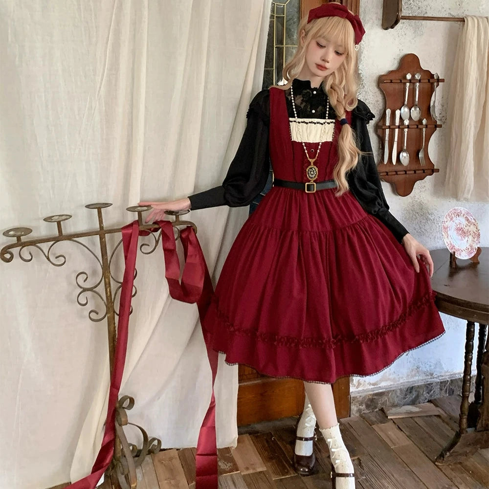 【予約販売】Sketch Wild Rose ジャンパースカート 無地タイプ
