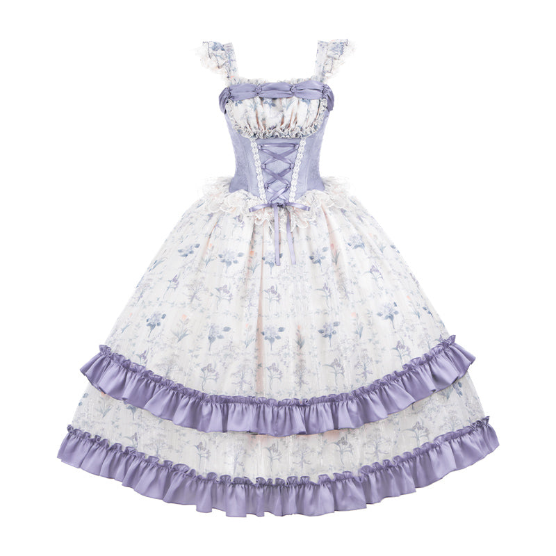 【予約販売】Iris Bouquet 2段フリルジャンパースカートセット