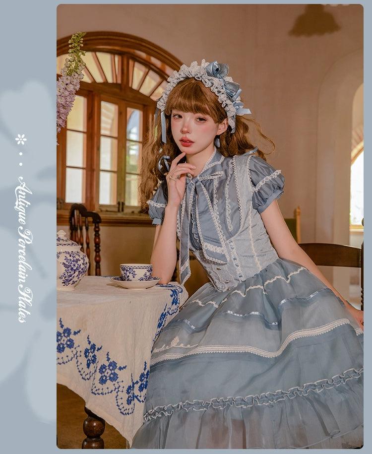 Antique Porcelain Plates コルセットジャンパースカート