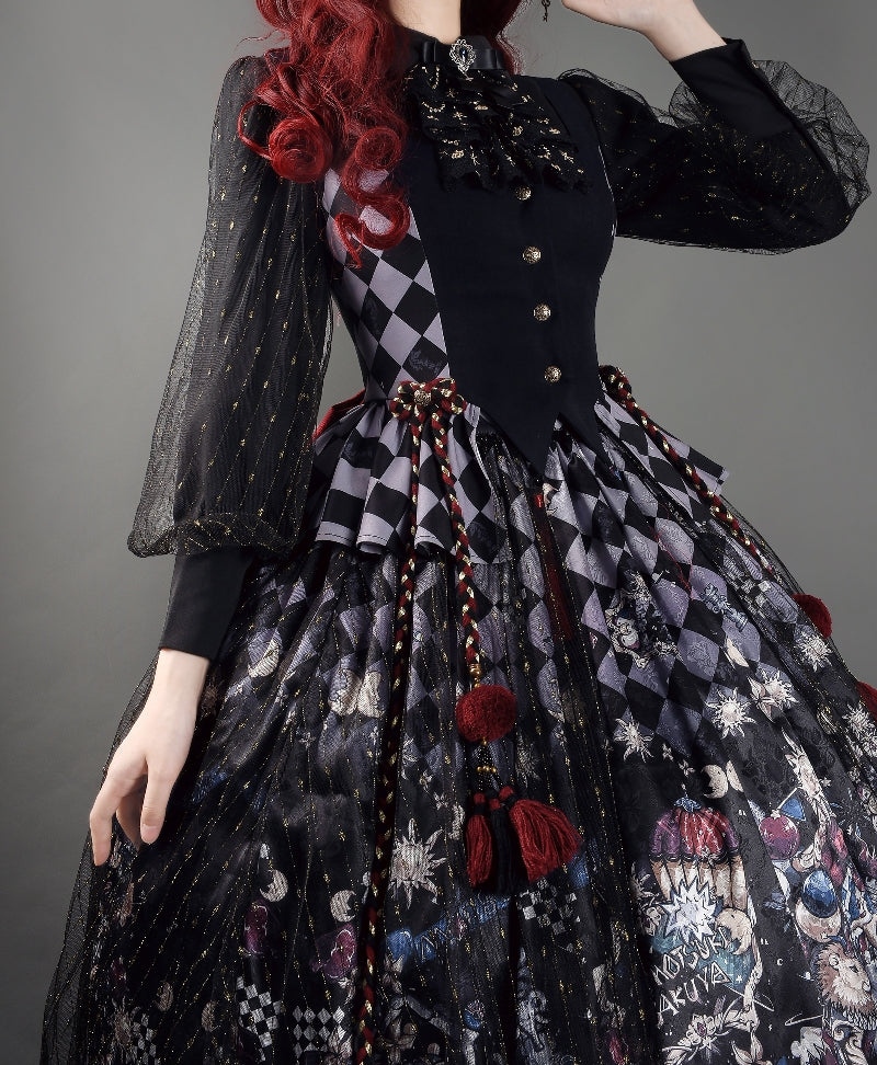 Gothic Circus Diamond Check Vest