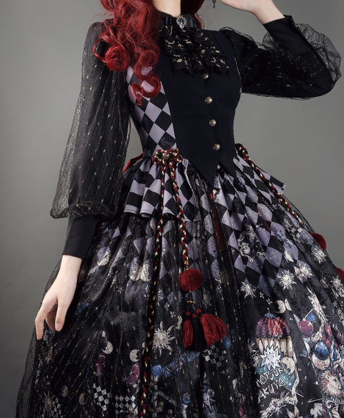 Gothic Circus ジャボ付ラメブラウス