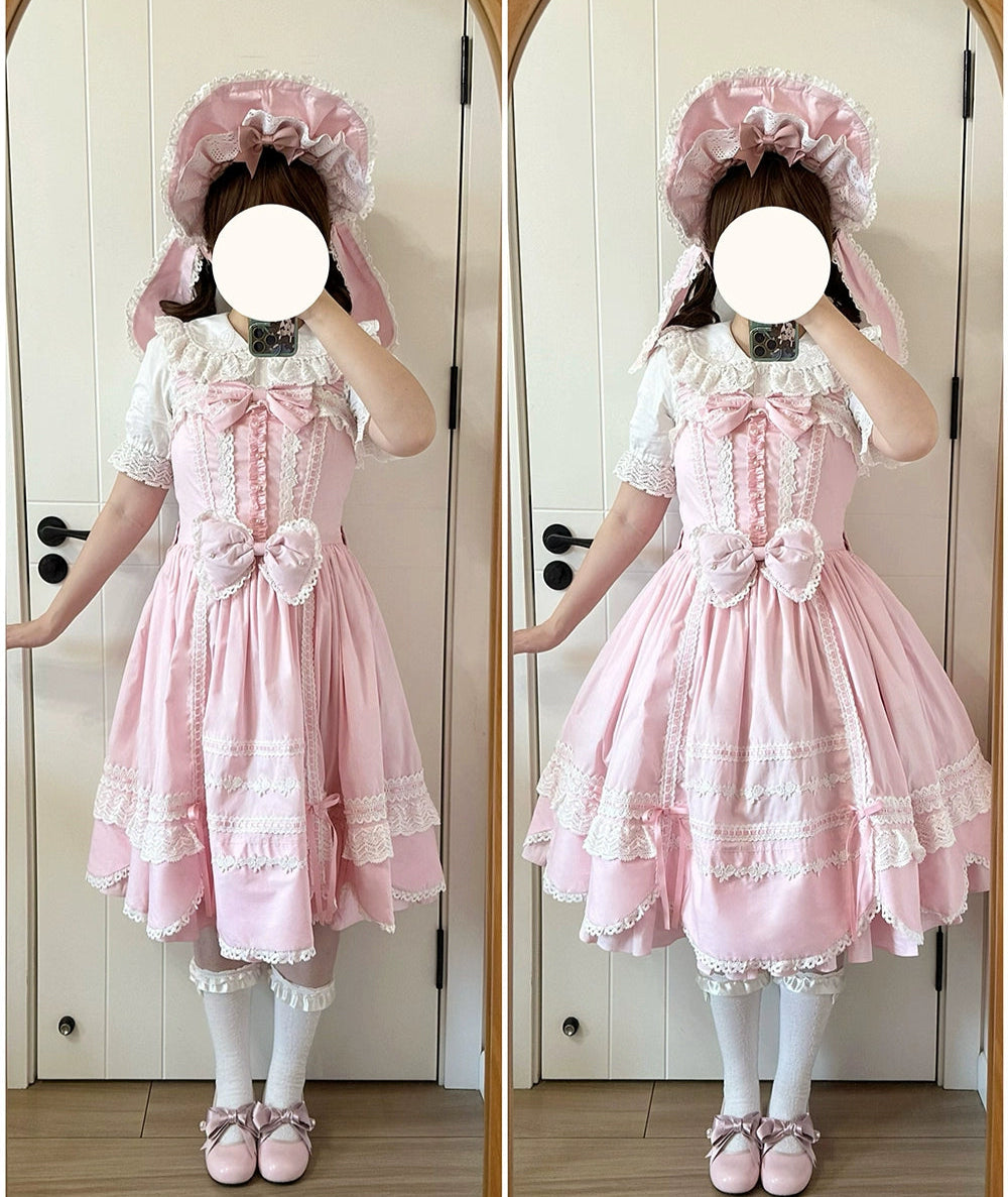 【予約販売】Antique Petal Rabbit リボンジャンパースカート