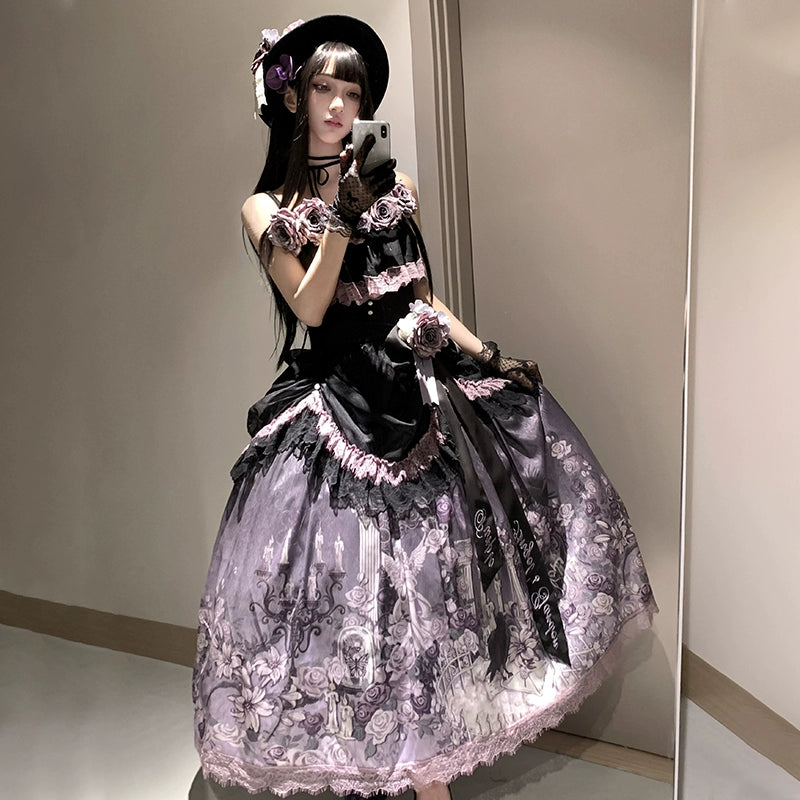 Mysterious Rose 薔薇とレースのセットアップ