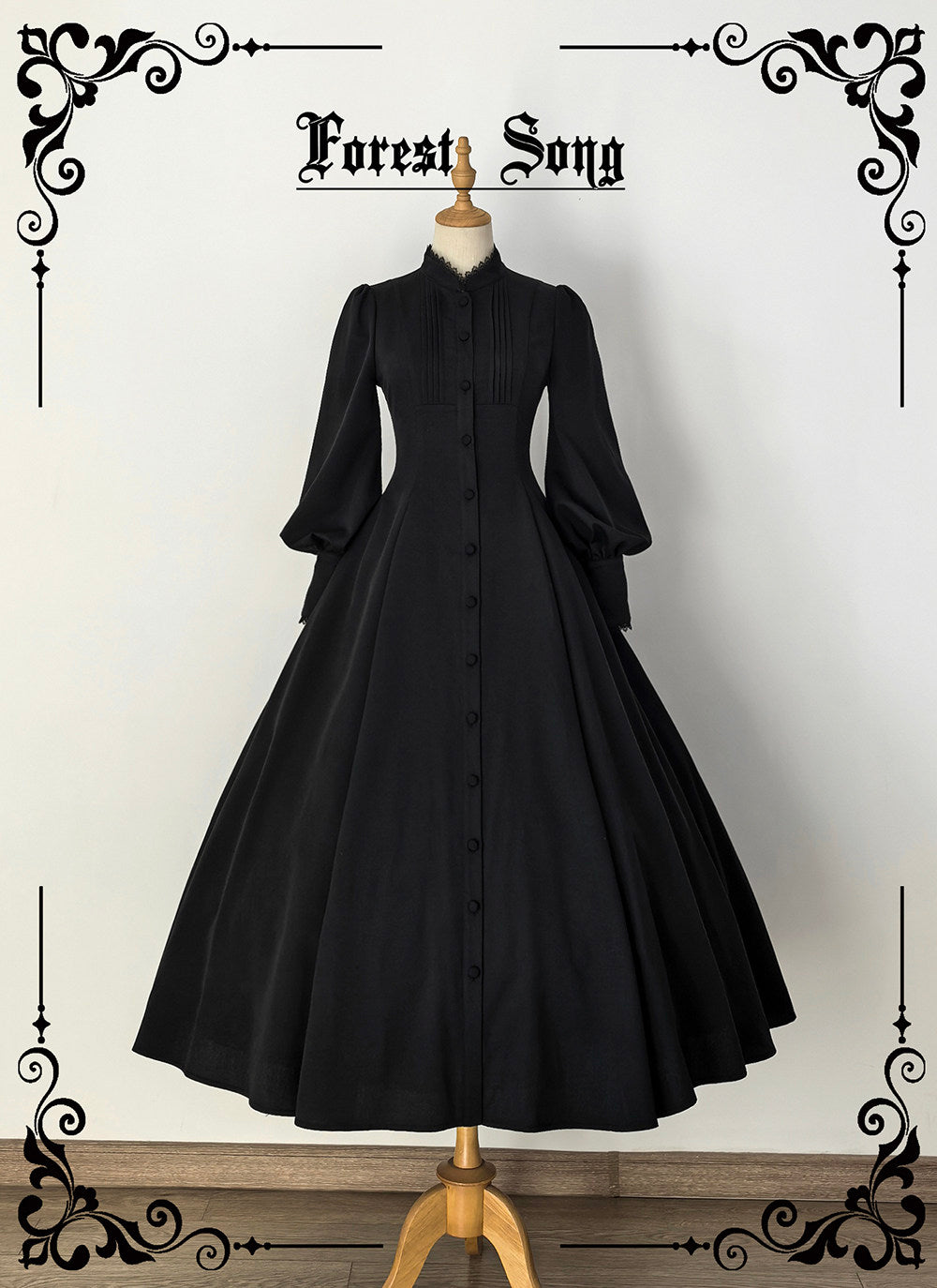 【受注予約1/11まで】Astraya エレガントブラックワンピース