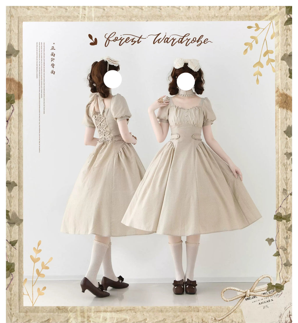 Chantilly Forest ストライプのフレンチガーリーワンピース